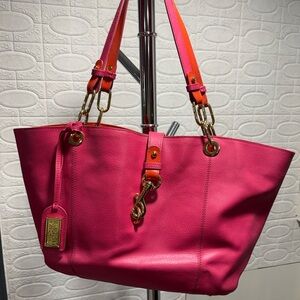 ⚠️ Closet Clean Out Badgley Mischka Vibrant Pink and Orange Tote
